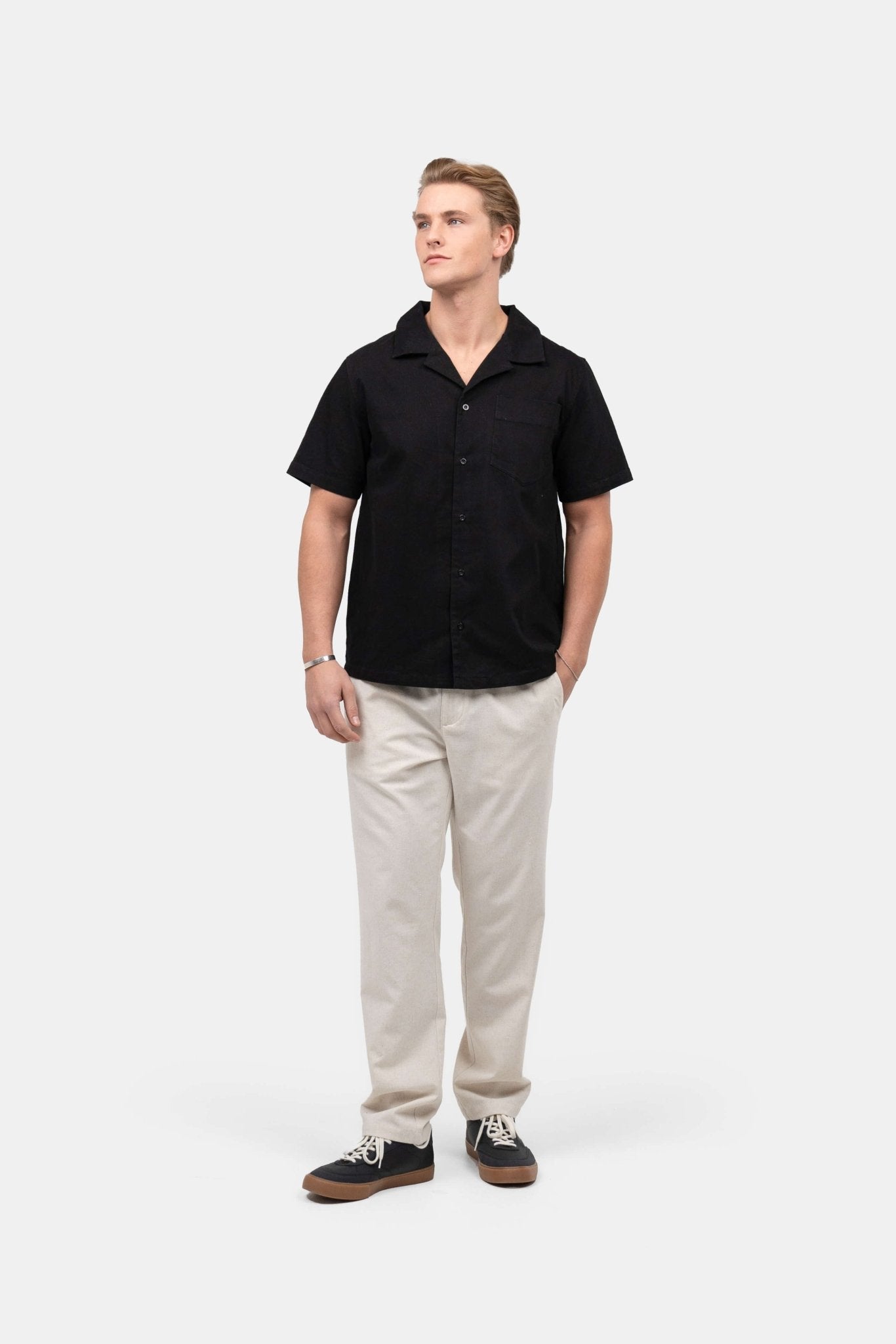 Kortærmede Skjorte - Box fit Sort | Skagen-clothing.dk